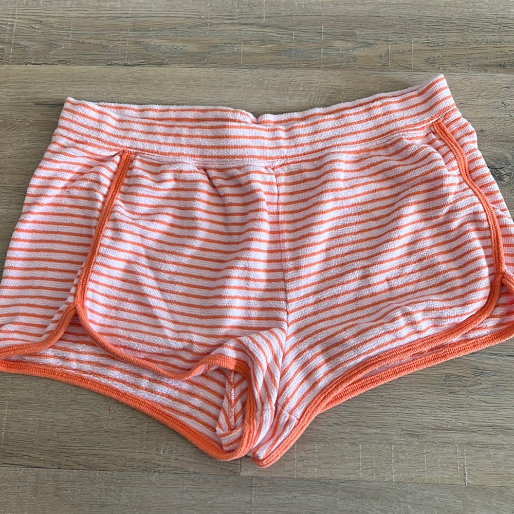 GAP Orange and White Striped Women Shorts